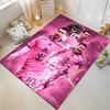 Pink Football-themed Rug with Dynamic Player Prints Non-slip Rug Suitable for Living Room and Bedroom Sofas Sofas