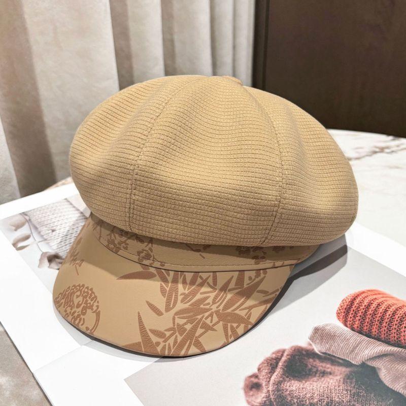 Damen Baskenmütze, Vielseitig für Herbst und Winter Malermütze Retro Achteckige Mütze