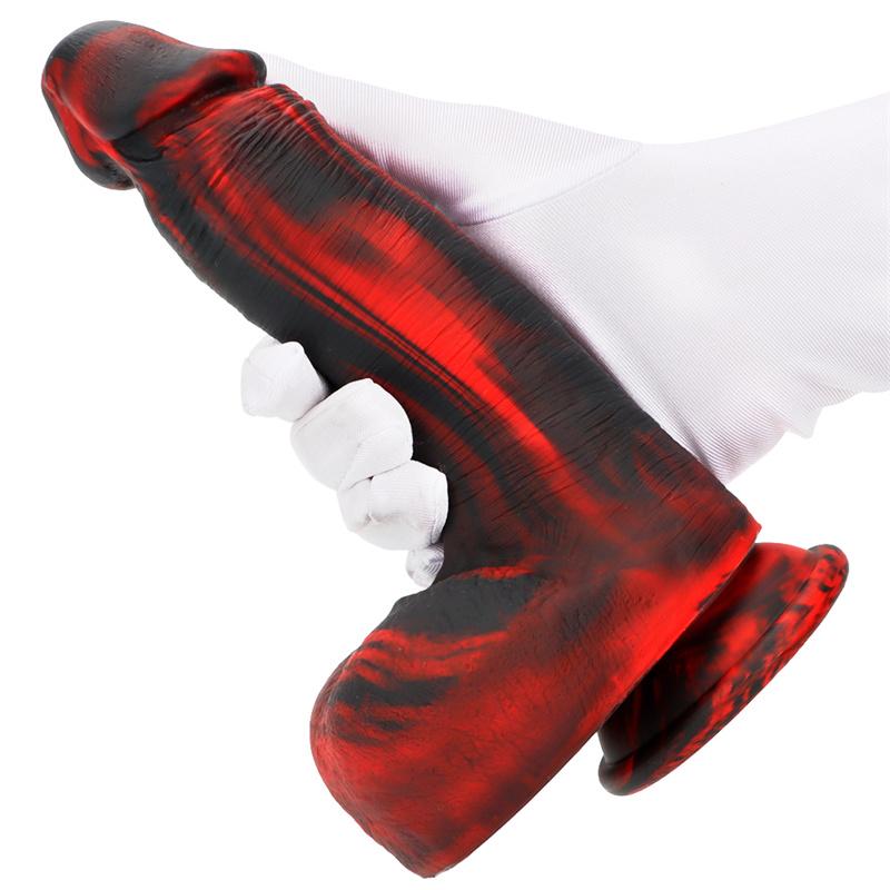 Women's Mixed Color Liquid Silicone Simulation Large Dildo Dildo Masturbator Rear Court Anal Plug