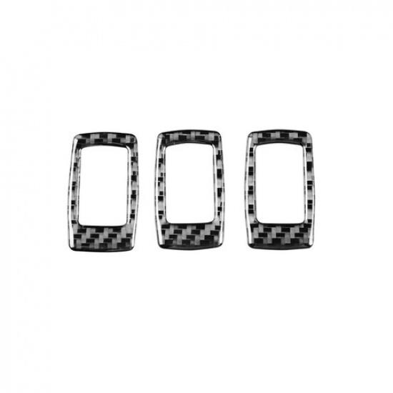 3Pcs Carbon Fiber Window Lift Switch Button Cover For BMW 3 Series G20 G28 19-20