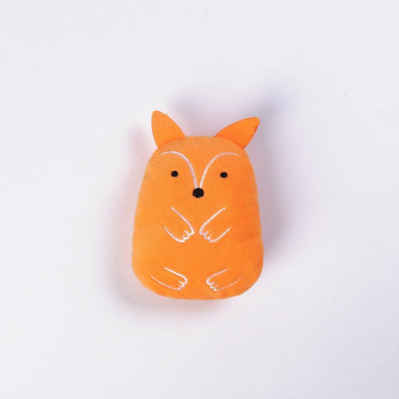 Catnip Toy Cartoon Animal Shaped Sound Scratch Resistant Plush Catnip Fragrance Toy