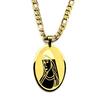 Catholic Virgin Mary Oval Pendant Necklace for Women Men Stainless Steel Gold Silver Color Our Lady Prayer Chain Jewelry Gift