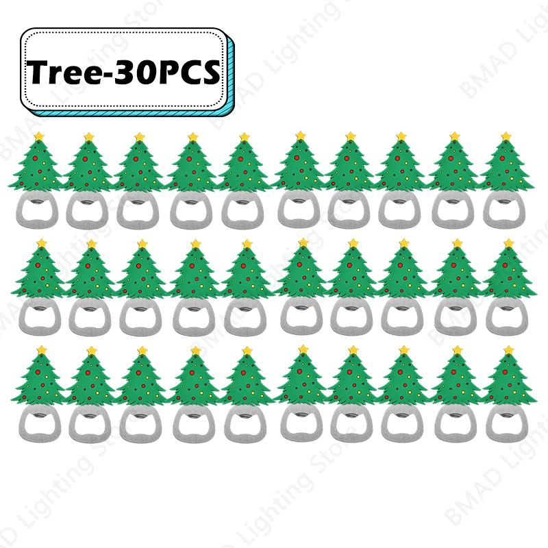 Christmas Beer Opener Santa Snowman Bottle Openers Silicone Stainless Steel for 2025 Christmas Party Decor Supplies