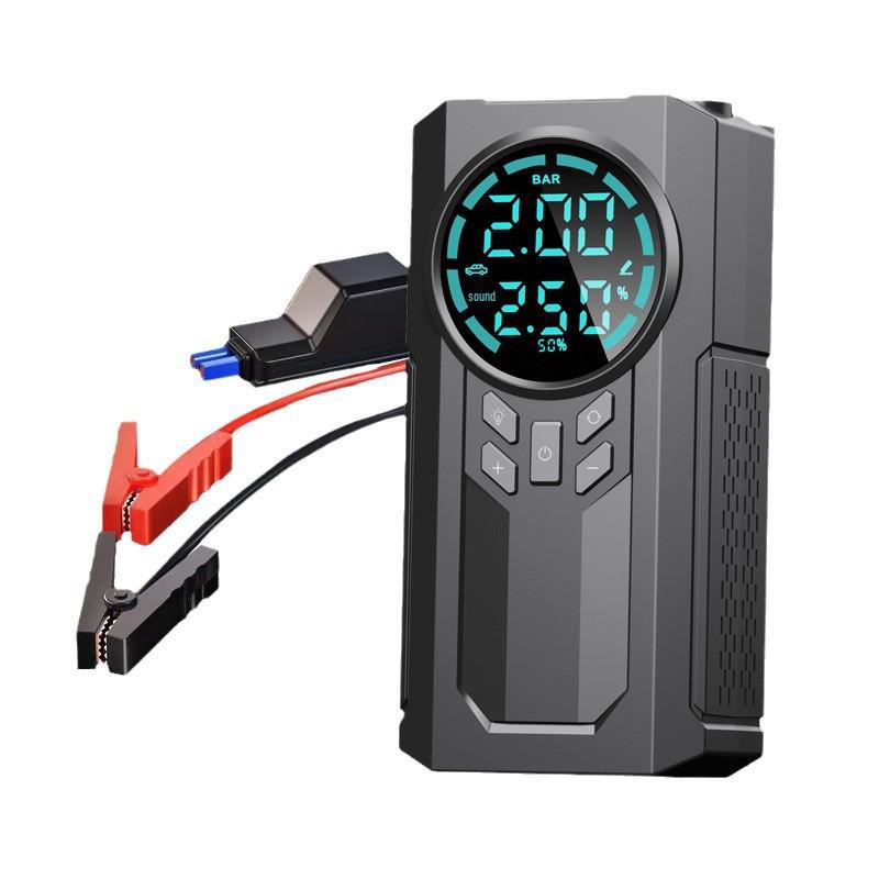 High-Power Car Jump Starter with Portable Emergency Power and Inflator