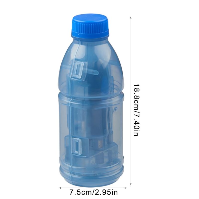 Multifunctional 15 in 1 Bottle Shaped Tool Set Includes Particles Clear Case