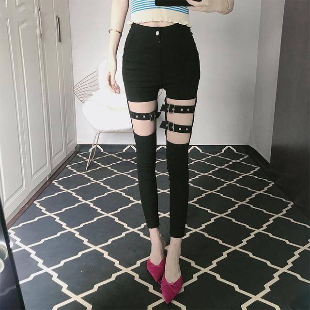 

Women s Slimming High-Waisted Black Leather Pants - Tight-Fit, Plus Velvet, Autumn/Winter 2022 Collection L (105-115 lbs)