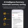 Grabadora de voz inteligente con inteligencia artificial, grabadora de audio digital, compatible con 58 idiomas, control por aplicación, grabación portátil