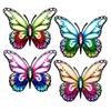 Colourful Wall Art Metal Butterfly Vintage Hand Painted Animal Sculpture For Indoor Outdoor Home Courtyard Garden Decor Ornament