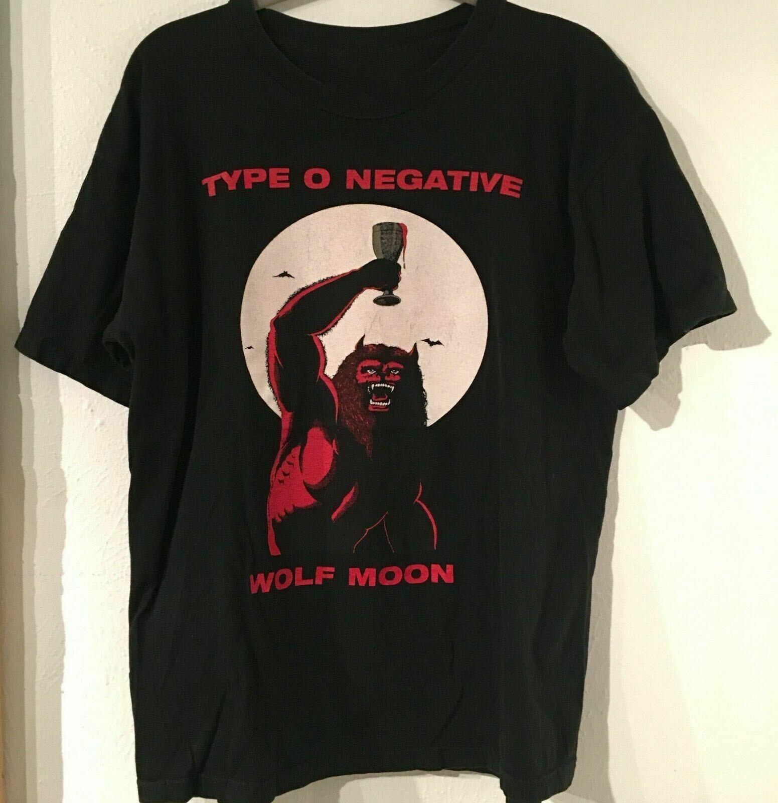Vintage Type O Negative Wolf Moon 1996 Cotton Black Men T-shirt UR637 XXXL