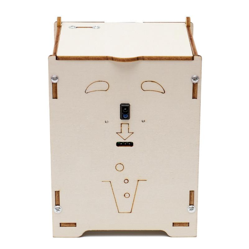 

Educational Wooden Stem Science Experiment Garbage Bin Infrared Sensor Toy Ha-b01 Red