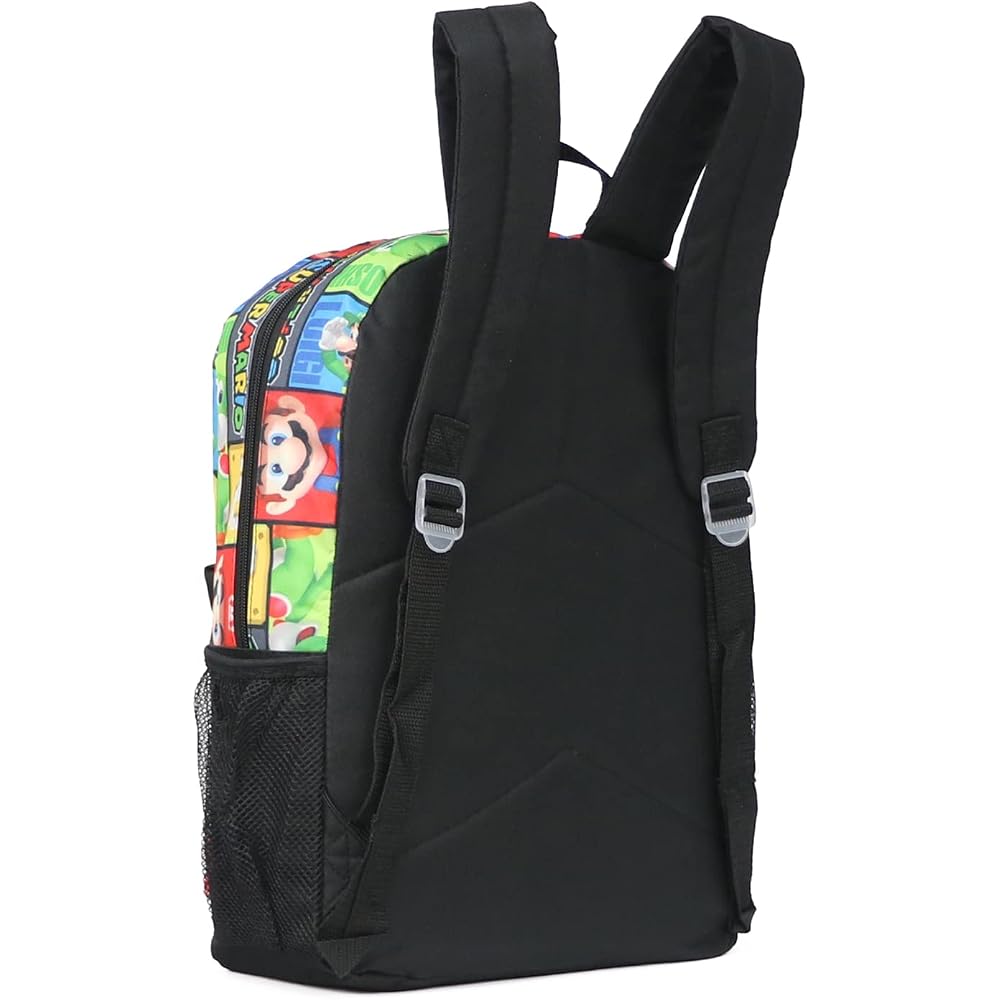 Super Mario 16" Allover Print Character School Backpack Free Size