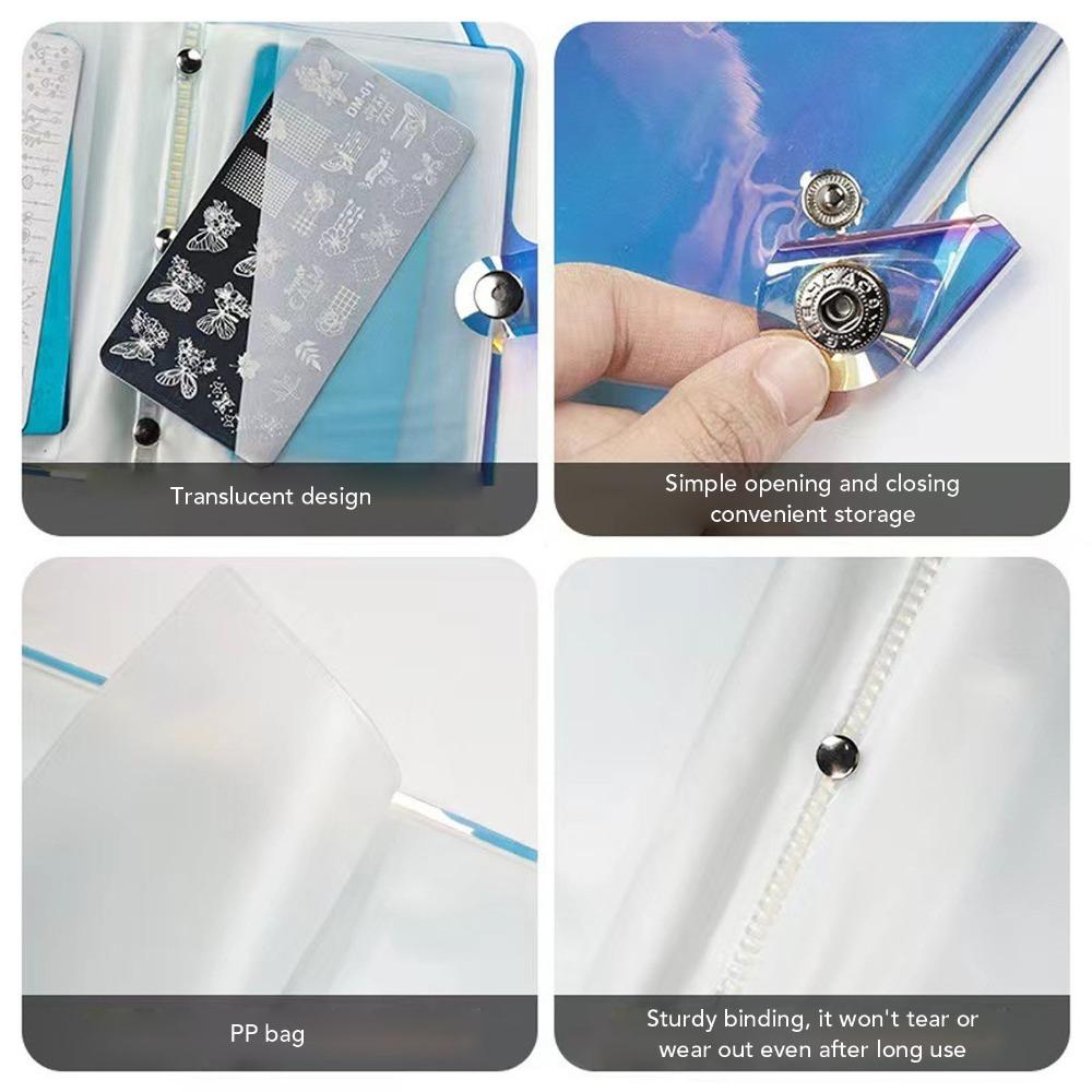 20 Sheets Nail Stamping Plate Organizer Large Capacity Stamping Plate Holder For Nail Art Stickers