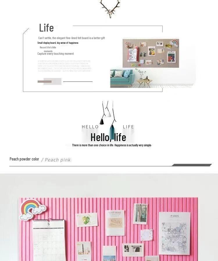 Felt Cork Board for Artwork Display and Decoration - Ideal for Schools, Offices, Bedrooms, and Creative Spaces