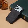 DENIOR Deksel til iPhone 17 Pro Max Doble kortspor PU-lær+TPU+PC Telefondeksel