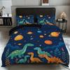 3pcs Cartoon Dinosaur Pattern Printed Bedding Set 1*quilt Cover+2*pillowcase Suitable for King Bed Single Bed for All Seasons