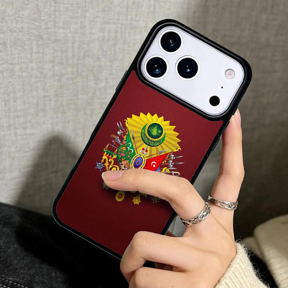 Capa Case for iPhone 17 Air 16 Pro Max 15 Plus 11 13 Mini 14 12 Back Phone Cover Ottoman Empire Coat Of Arms
