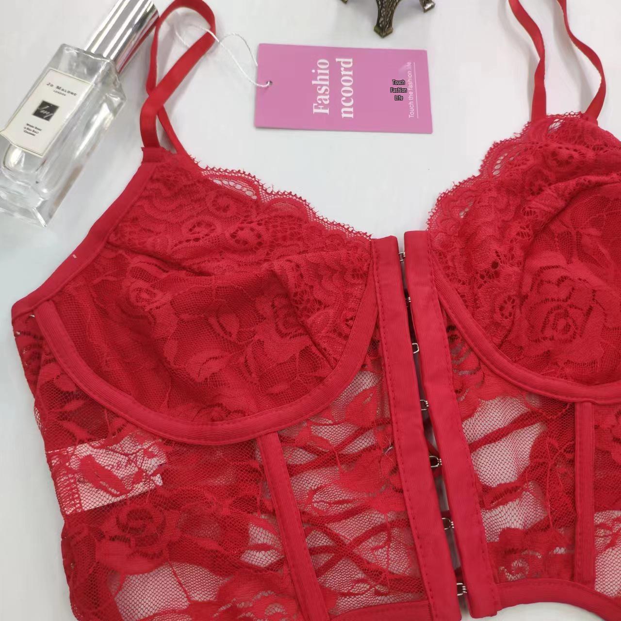 

Sexy Lace Backless Criss-Cross Camisole Top L