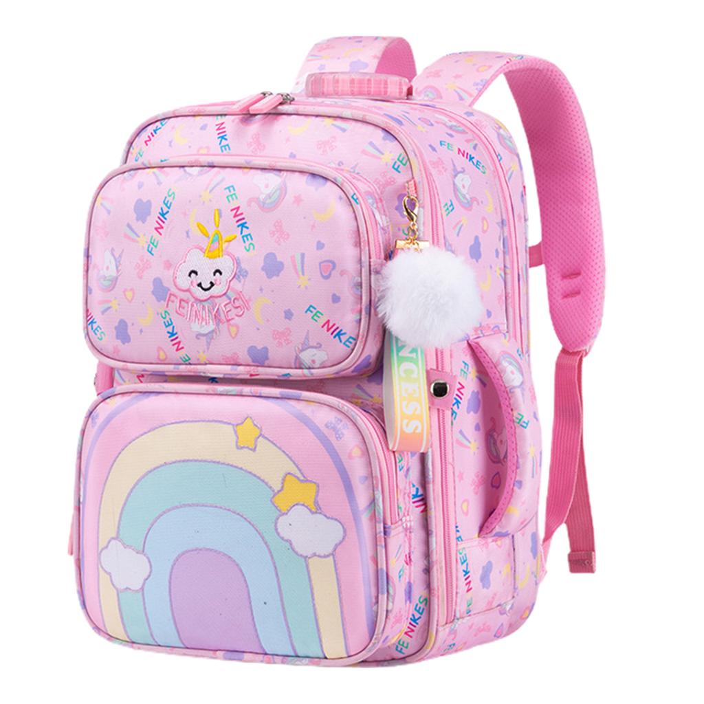 Niedlicher Rucksack für Grundschüler Stilvolle Tragbare Vielseitige Tasche Atmungsaktive Vorschulbücher-Tasche Schulanfangsgeschenk Mädchen
