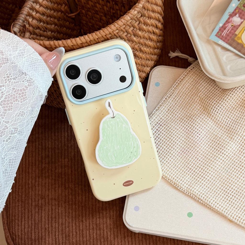 Summer Ins Feng Shui Fruit Bracket Apple 17 Pro Mobile Phone Case Iphone16 High Value 14 Soft 13 Suitable for Niche