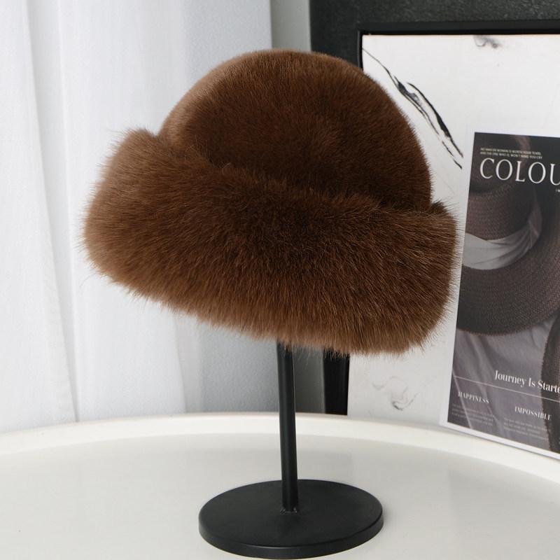 2026 Faux Fur Mink Hat: Plush, Windproof, Warm Autumn/Winter Bucket Hat