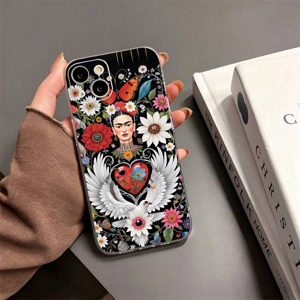 Art F-Fridas K-Kahlo COOL Phone Case For iPhone17,16,15,14,13,12,11 Plus,Pro Max Soft Transparent Cover
