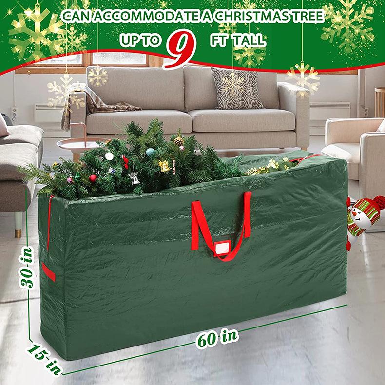 Foldable Christmas Tree Bags PE Christmas Tree Storage Bag Xmas Decoration Wreath Bag To Store Christmas Tree Garland Orangnizer