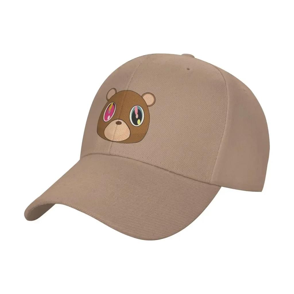 Unisex Women The Kanye Bear Retro Hats HipHop Baseball Caps Polyester Dad Hat Sun Caps Adjustable Sun Caps Summer