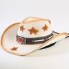 Popular Western Cowboy Straw Hat Men's and Women's Fashion Shade Straw Hat Classic Outdoor Western Cowboy Hat
