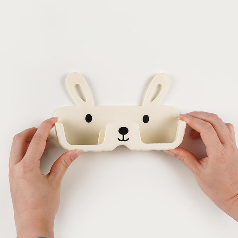 Plastic Glasses Holder Organizer Hangable Sunglass Show Stand Shelf Self-Adhesive Wall Mounted Glasses Storage For Home Storage