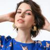 European & American Style Stainless Steel Wide Band C-shaped Earrings with Hammered Texture for Women