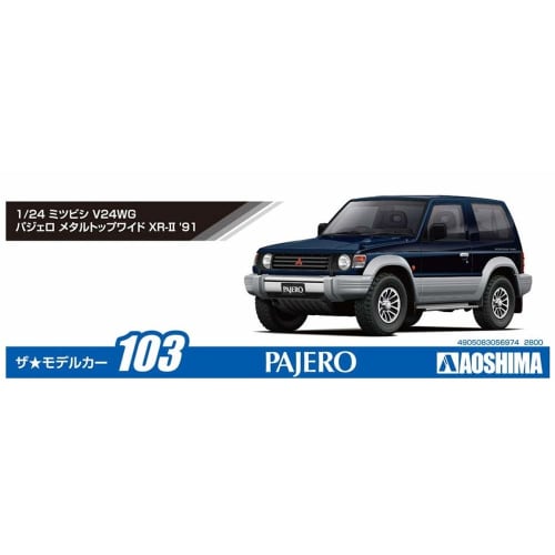 Aoshima Bunka Kyozai (AOSHIMA) 1/24 The Model Car Series No. 103 Mitsubishi V24WG Pajero Metal Top Wide XR-2 1991 Plastic Model