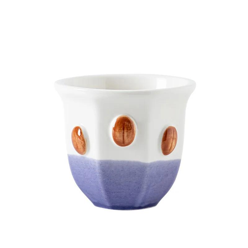 180ml Ceramic Coffee Cup Hand-held Latte Art Espresso Cup Middle Eastern Style Espresso Cup Home Coffee Teacup Coffee Lover Gift