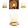 Cute Bedside Flame Shape Night Lamp With Soft Glow Rechargeable Battery For Kids Sleep Aid