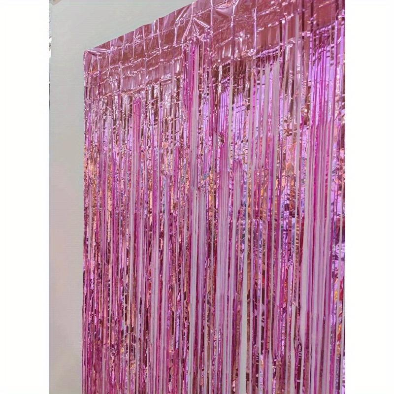 1pc Plastic Tassel Curtain, Modern Fringe Rain Curtain For Party