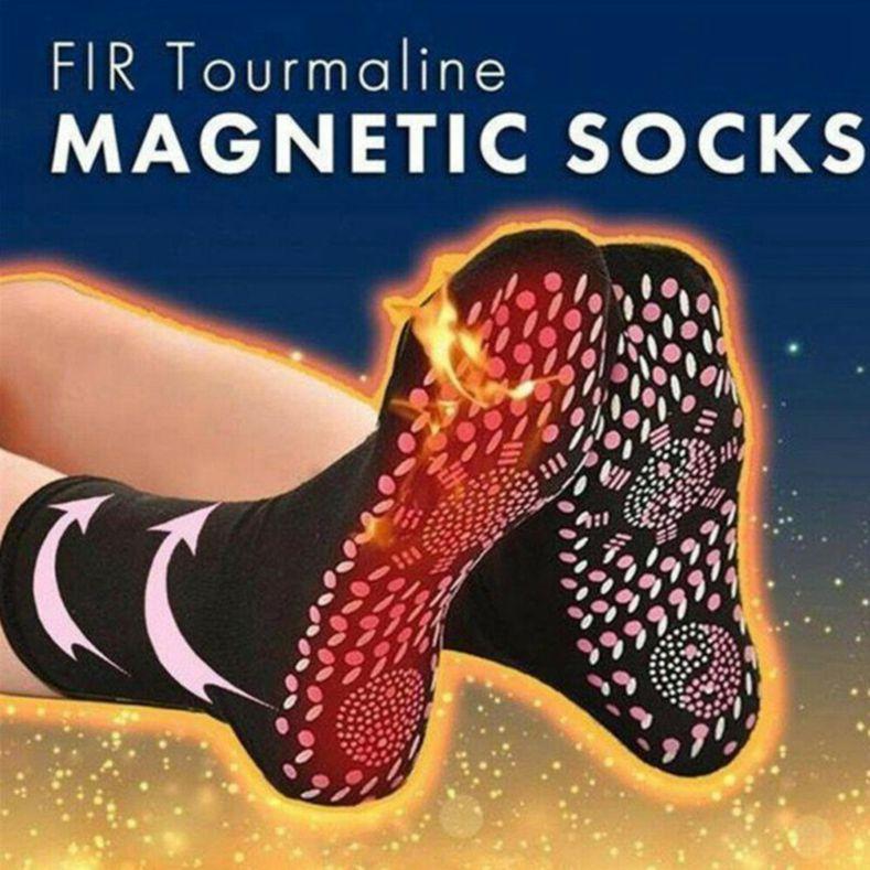 Calcetines térmicos magnéticos unisex autocalentables, cómodos y transpirables para masaje de pies.