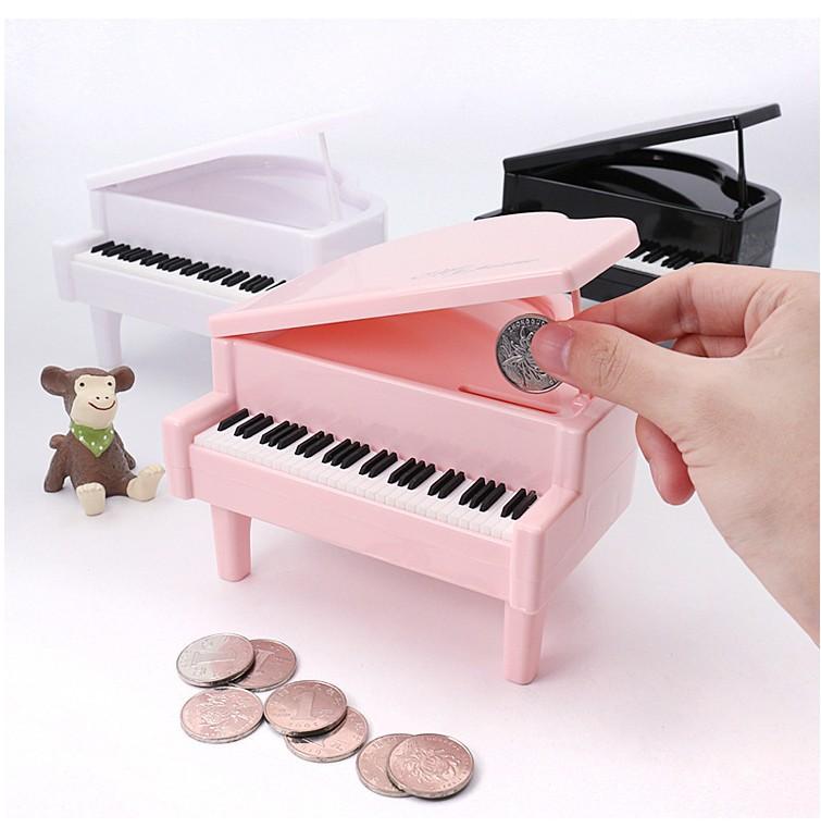 Simulationsklavier Spardose Kindersparspielzeug Heimdeko Ornament Kreatives Klavier Münzbank für Kinder Geburtstagsgeschenke