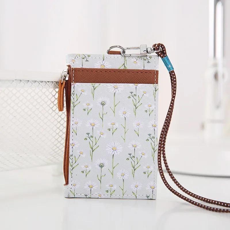 Card Holder Neck Strap with Lanyard Badge Holder Work ID Card Bus ID Holders Office Card Holder Women Wallet Bag Case