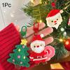 1PC Christmas Shape Keychain Mobile Phones Key Accessories Friends Gifts Keyholders Party Santa Claus Snowman Xmas 6 Styles