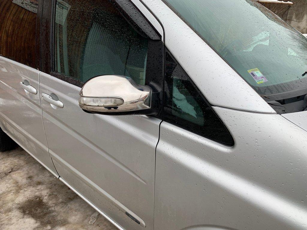 Covers for Mirrors (2004-2010, Viano, 2 Pcs, Stainless Steel) for Mercedes Vito W639