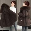 Women's new fur collar hooded short cold lightweight thickened padded fluffy warm loose high quality fabrics casual sports cotton jacket pie overcoat