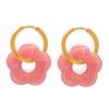 2025 Dopamine-Inspired Enamel Flower Hoop Ear Cuffs - Light Luxury Earrings