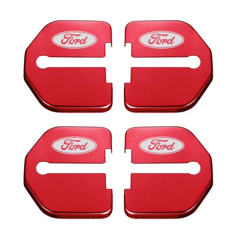 bhmcg3 4PCS Door Lock Decoration Protection Cover emblem case for Ford Fiesta EcoSport ESCORT focus 1 focus 3 focus 2 Accessories