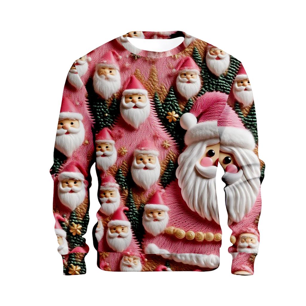 Weihnachtsdruck Lockerer Herren-Hoodie