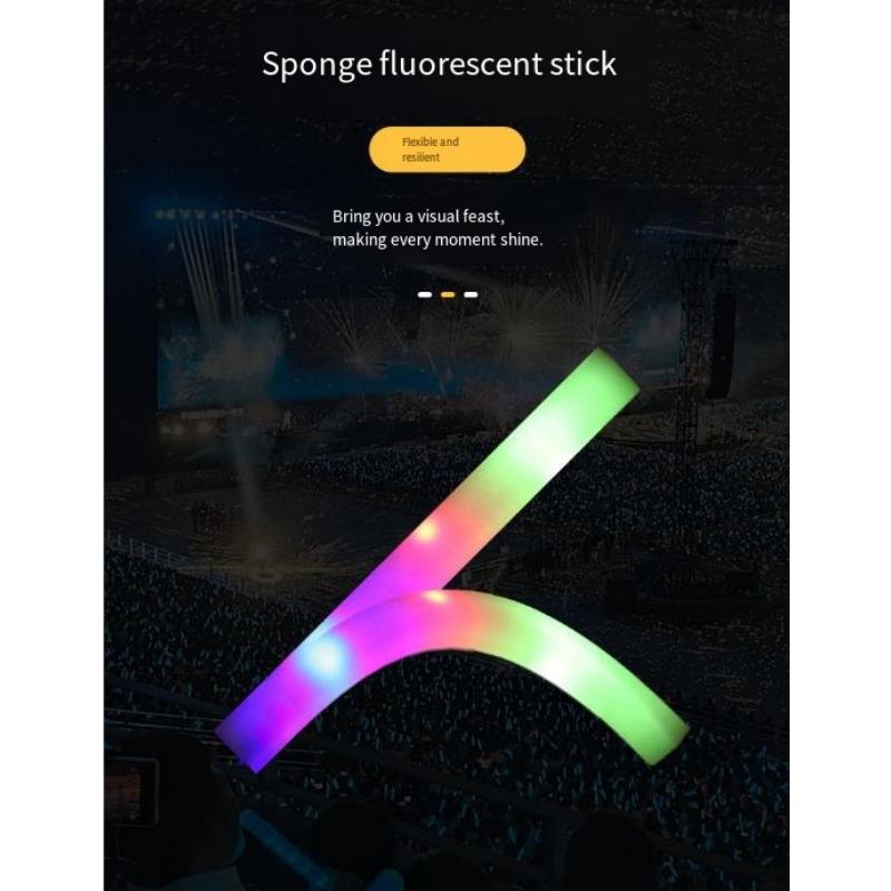1PC handheld concert glow stick large party support stick wholesale colorful sponge atmosphere disposable glow stick