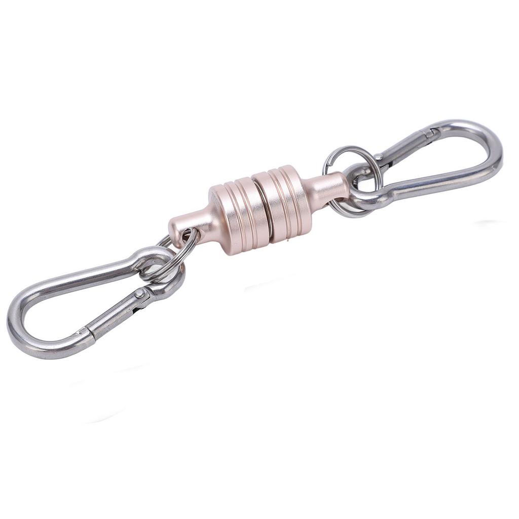 MagConnect 2KG Magnetic Release Detachable Pull Apart Keychain Secure Key Attachment to Bag Easy Access to Keys Silver