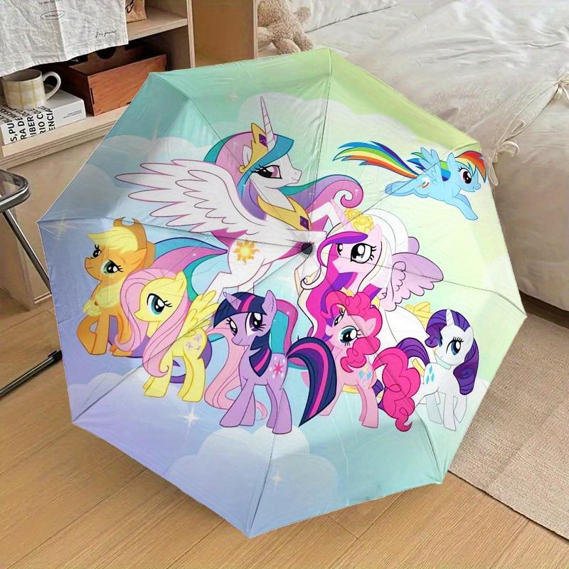 1pc My Little Pony, Friendship Themed High-quality Umbrella,Automatic Opening and Closing Umbrella,Multi-functional Umbrella G0811259