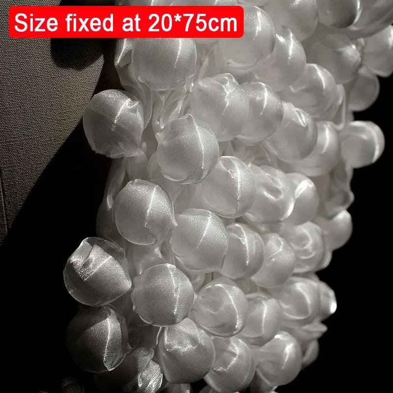 90x20cm Heat Setting Bubble Yarn Fabric Creative Laser Perspective 3D Organza Fabric for DIY Sew Fashion Wedding Dress Clothing