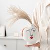 Nordic Hand Painted Face Creative Ceramic Vase Home Living Room Decor Flower Vase Gift