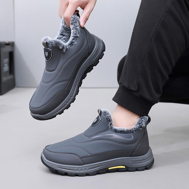 Winter Men's Cotton Shoes Thickened and Fleeced for Warmth Comfortable Anti-Slip and Durable Shipping Men's Shoes
