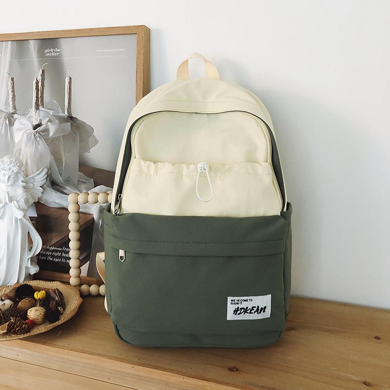 Schoolbagins Wind Simple Casual Backpack Large Capacity Commuter Bag Student School Bag Lightweight Casual Outdoor Travel Bag